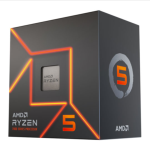AMD Ryzen™ 5 7600 – 6 Core / 12 Thread – 3.8GHz, 5.1Ghz Turbo 32MB Cache, PCIe 5.0 (65W)