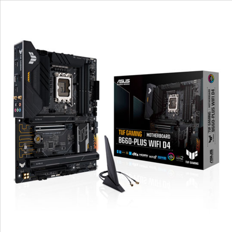ASUS TUF Gaming B660-PLUS WiFi 6 AX D4, Socket 1700, DDR4, PCIe 5.0, 3x M.2, ATX