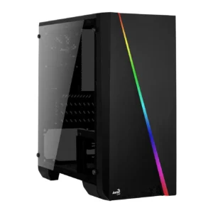 Aerocool Cylon Mini RGB TG Micro-ATX Case – Black