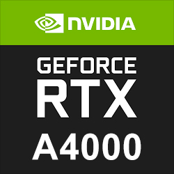 NVIDIA RTX A4000 Professional Graphics Card 16GB, 4DP, 6144 Core