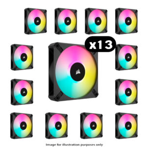 13x Corsair iCUE AF120 ELITE RGB – 120mm, Black