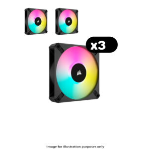 3x Corsair iCUE AF120 ELITE RGB – 120mm, Black