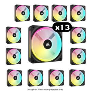 13x Corsair iCUE LINK QX120 RGB – 120mm, Black