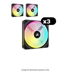 3x Corsair iCUE LINK QX120 RGB – 120mm, Black