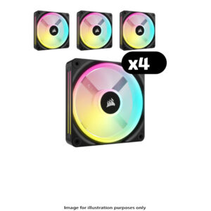 4x Corsair iCUE LINK QX120 RGB – 120mm, Black