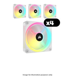 4x Corsair iCUE LINK QX120 RGB – 120mm, White
