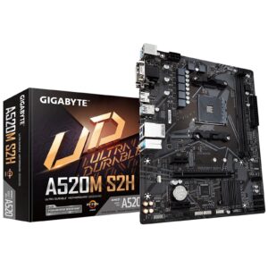 Gigabyte A520M S2, AM4, PCIe 3.0, 1x M.2, USB 3.2 Gen 1 – Micro ATX