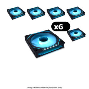 6x Lian Li UNI FAN SL-INF Infinity RGB – 120mm, Black