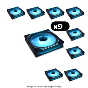 9x Lian Li UNI FAN SL-INF Infinity RGB – 120mm, Black