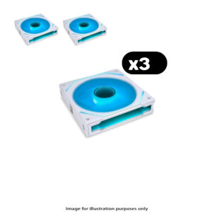 3x Lian Li UNI FAN SL-INF Infinity RGB – 120mm, White