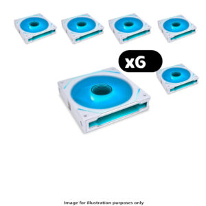 6x Lian Li UNI FAN SL-INF Infinity RGB – 120mm, White