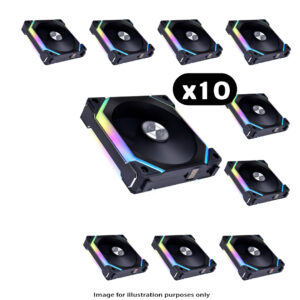 10x Lian Li UNI FAN SL120 V2 RGB – 120mm, Black