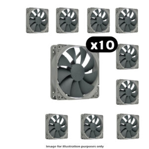 10x Noctua NF-P12 REDUX – 120mm, Grey/Black