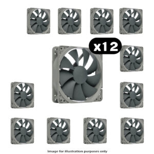 12x Noctua NF-P12 REDUX – 120mm, Grey/Black
