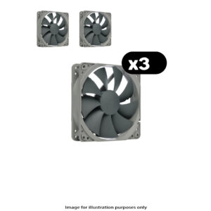 3x Noctua NF-P12 REDUX – 120mm, Grey/Black