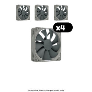 4x Noctua NF-P12 REDUX – 120mm, Grey/Black