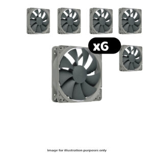 6x Noctua NF-P12 REDUX – 120mm, Grey/Black