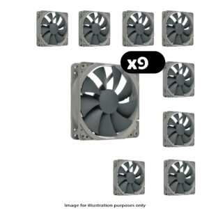 9x Noctua NF-P12 REDUX – 120mm, Grey/Black